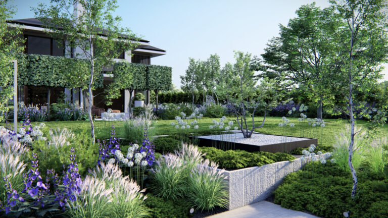 Nasadzenie w ogrodzie przydomowym w Zabrzu