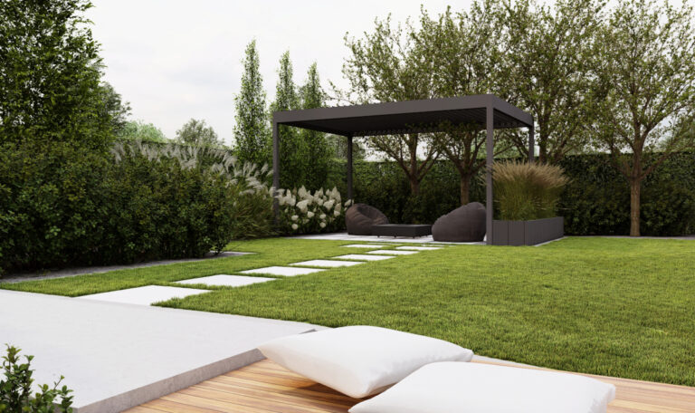 Przestrzeń wypoczynkowa w ogrodzie