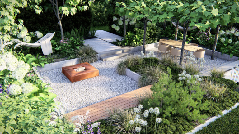 Strefa relaksu w ogrodzie w Zabrzu