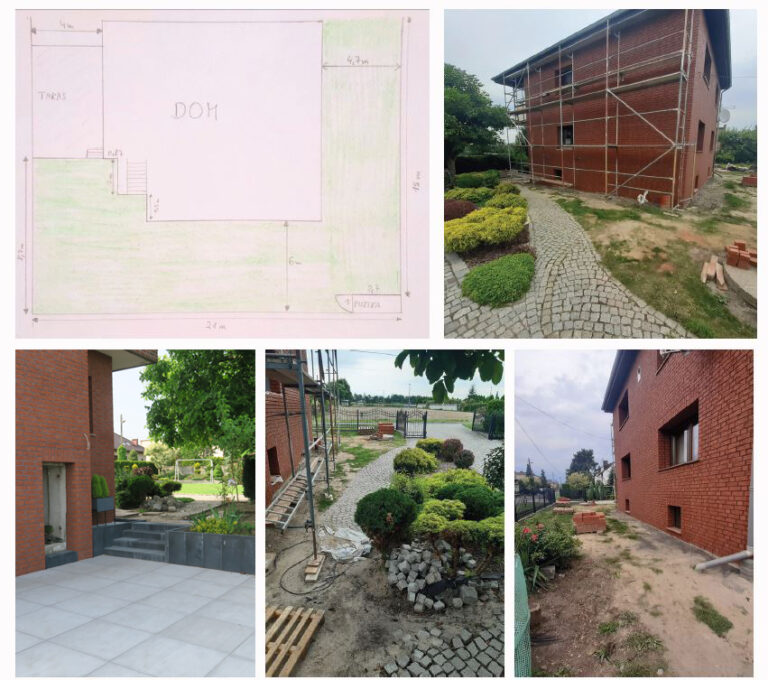 Wizja małego ogrodu przy domu w Rudzie Śląskiej