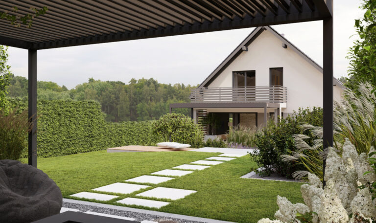 Zrealizowany projekt nowoczesnego ogrodu w Sosnowcu